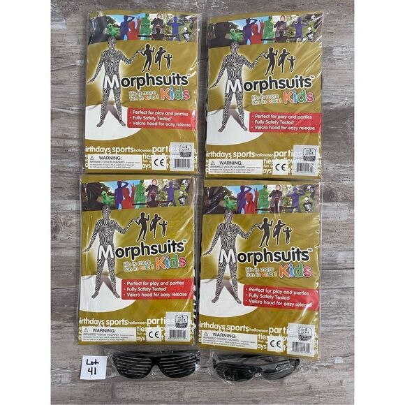 Morphsuits Halloween Zebra Costume Kids Sz Small 6-8 - Picture 1 of 2